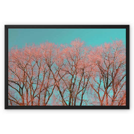 England  Framed Canvas Print (Red Tree Warrington) Skyline,Landscape Wall Art, Fine Art Print
