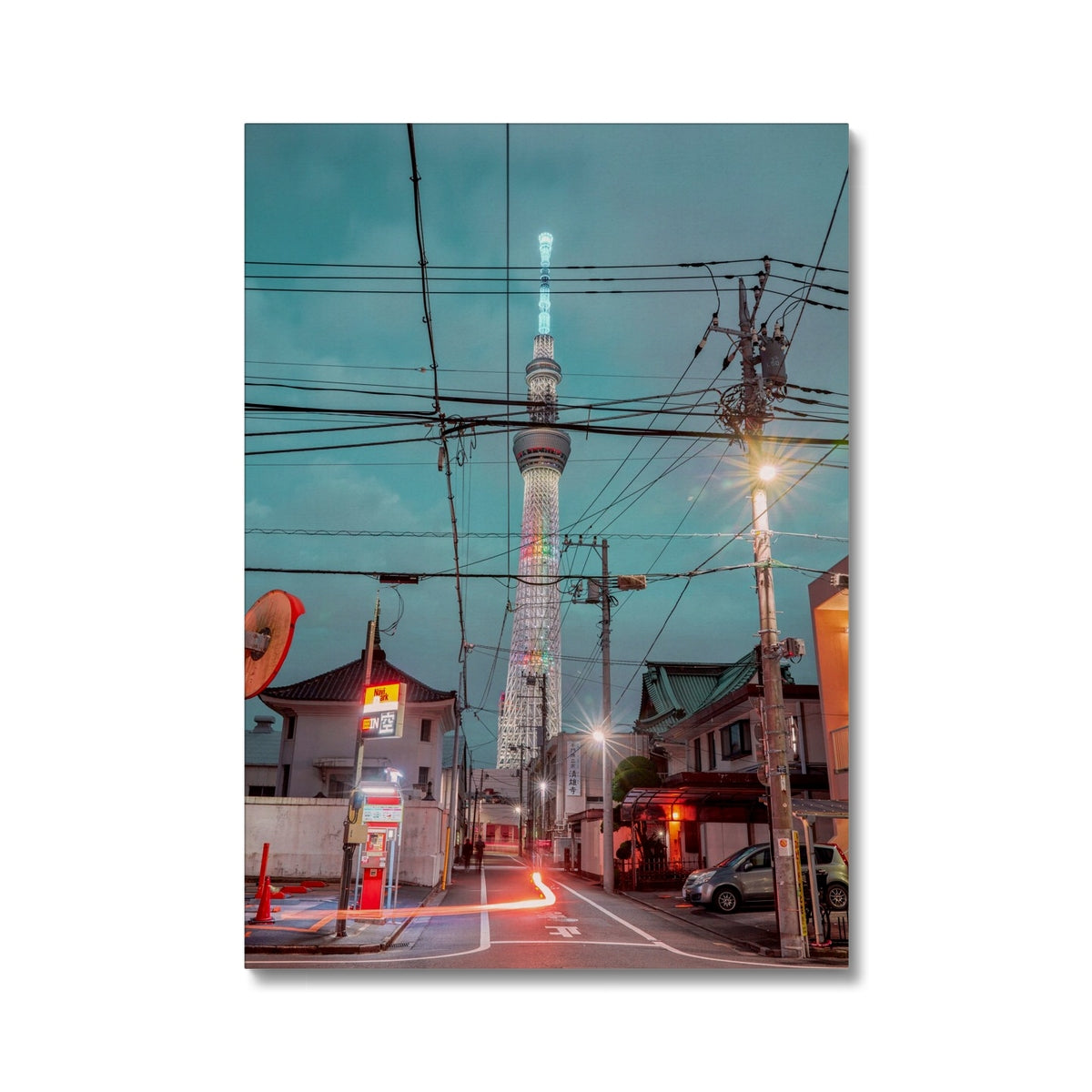 Skytree at night Canvas Print, Tokyo nightscape, Asakusa