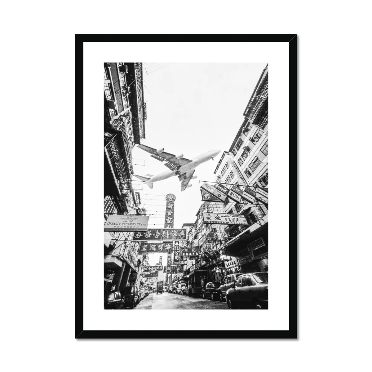 Hong Kong Framed & Mounted Print Old Kai Tak Airport 1997