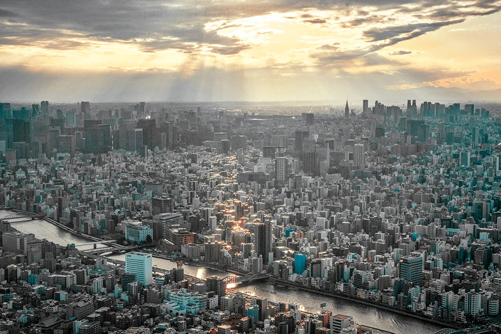 Japan Framed Canvas Photography print I Toyko view-Taitō 台東区 I Cityscape & Skyline Wall-Art