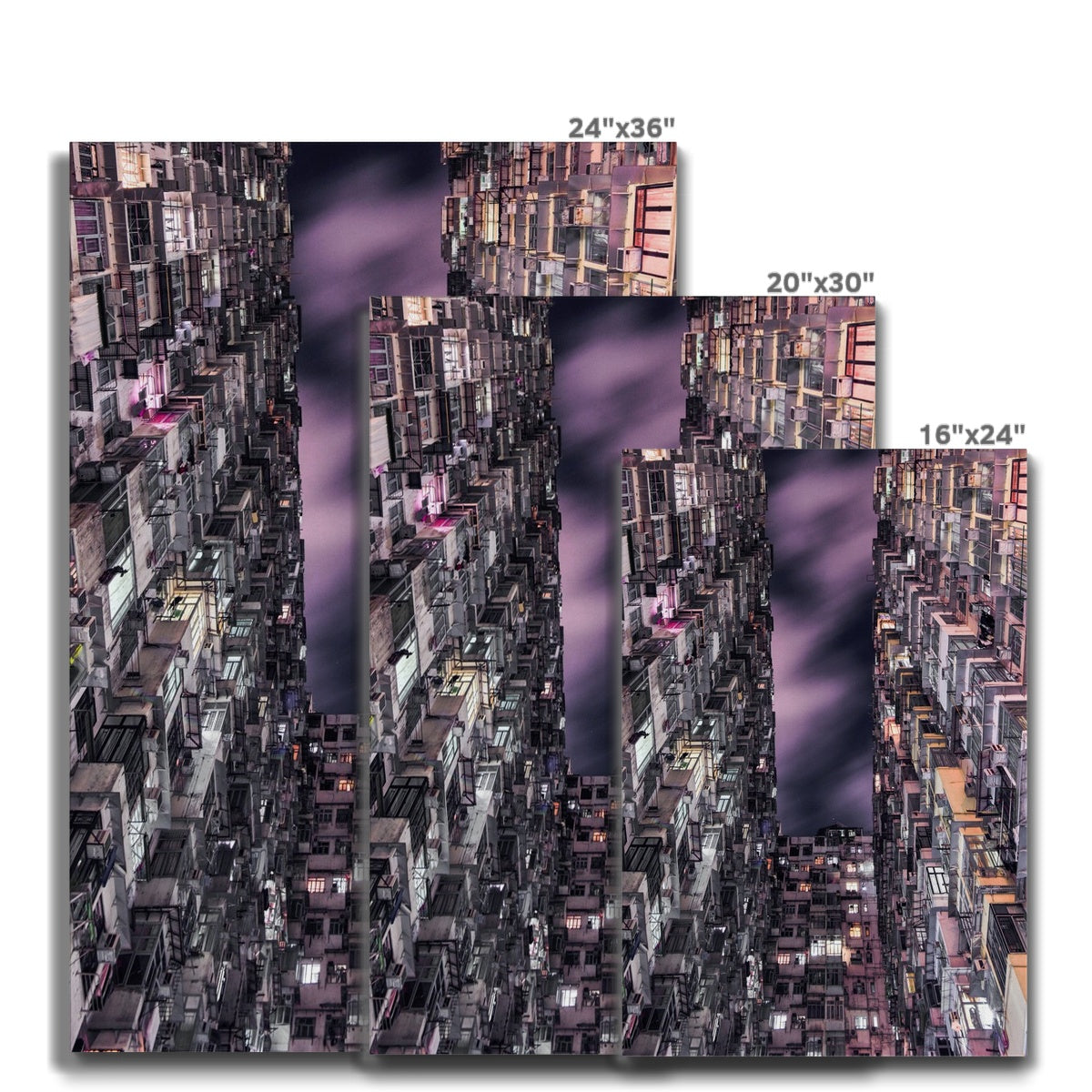 Hong Kong Monster Building NO.2 Photography Canvas Print ,Cityscape, skyline wall art