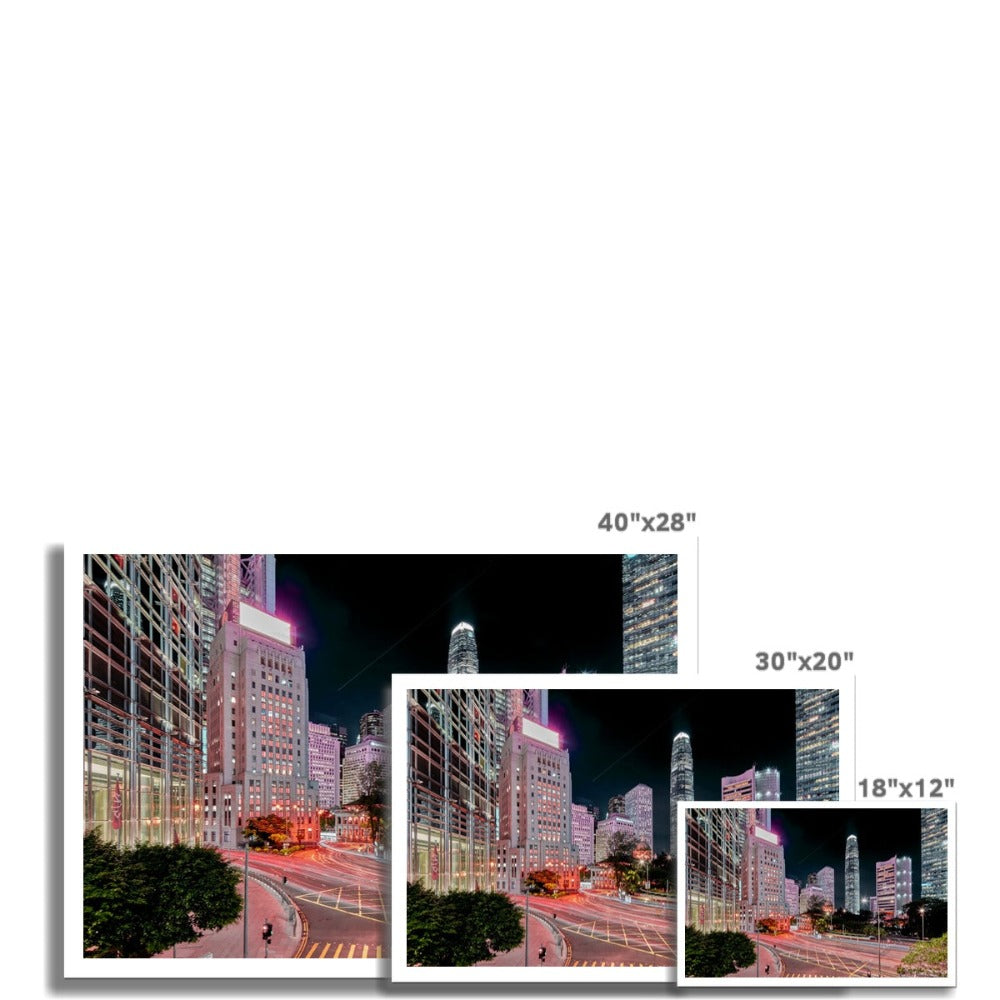 Photography Print of Hong Kong Bank Street Central HK ,Cityscapes & Night City Wall Art - ManChingKC Photography