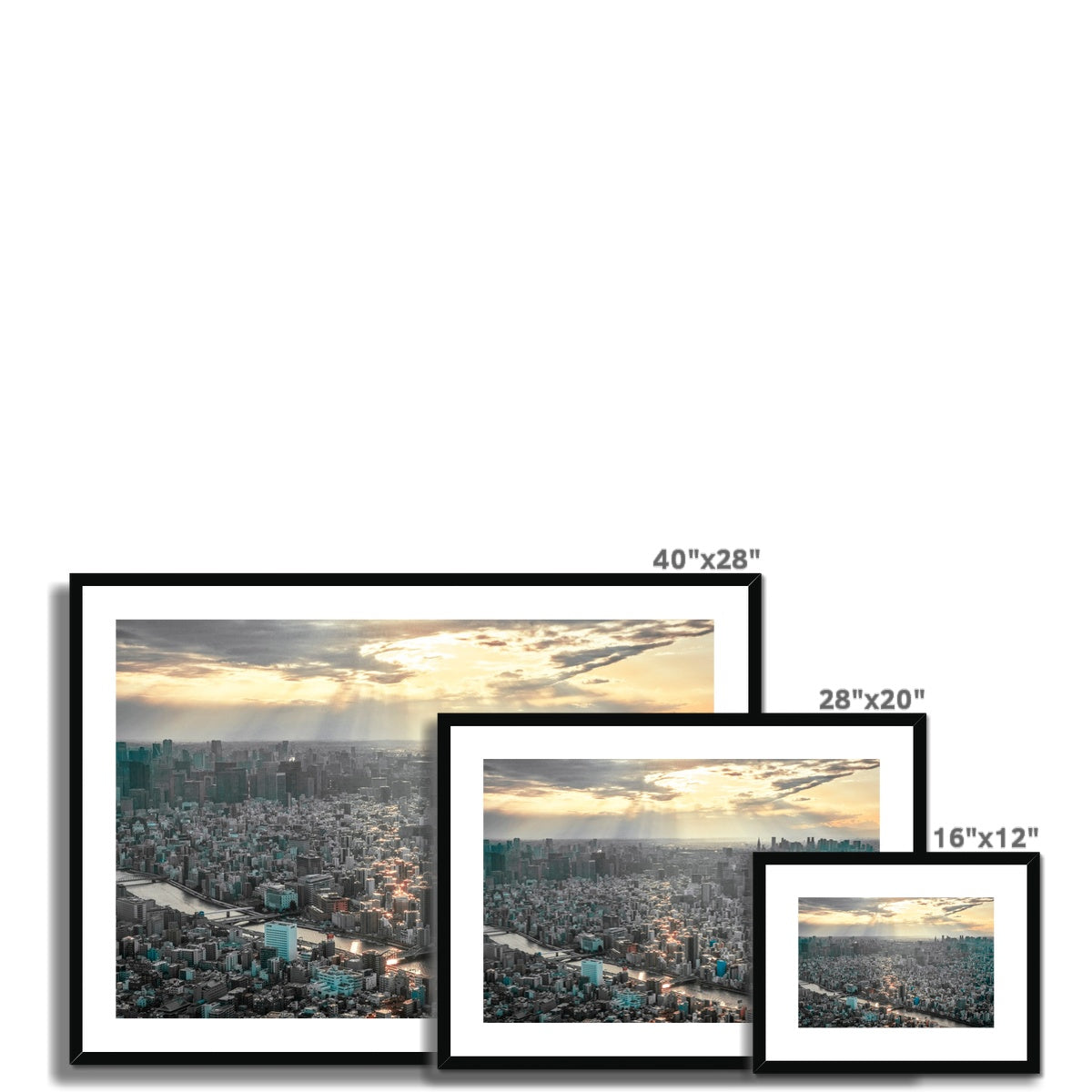 Japan Framed & Mounted Photography print I Toyko view-Taitō 台東区 I Cityscape & Skyline Wall-Art