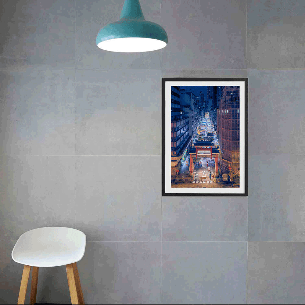 Photography Art Print of Hong Kong,Temple Street Cityscape & Night City Wall Art, - ManChingKC Photography