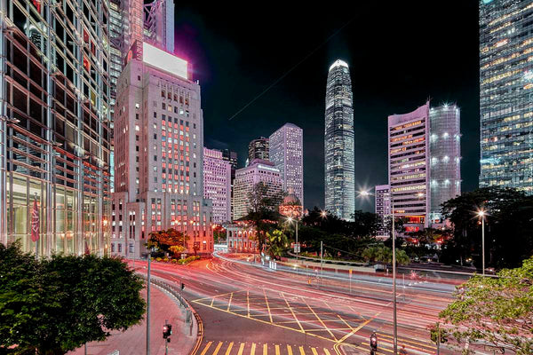 Bank Street Central at Night, Hong Kong