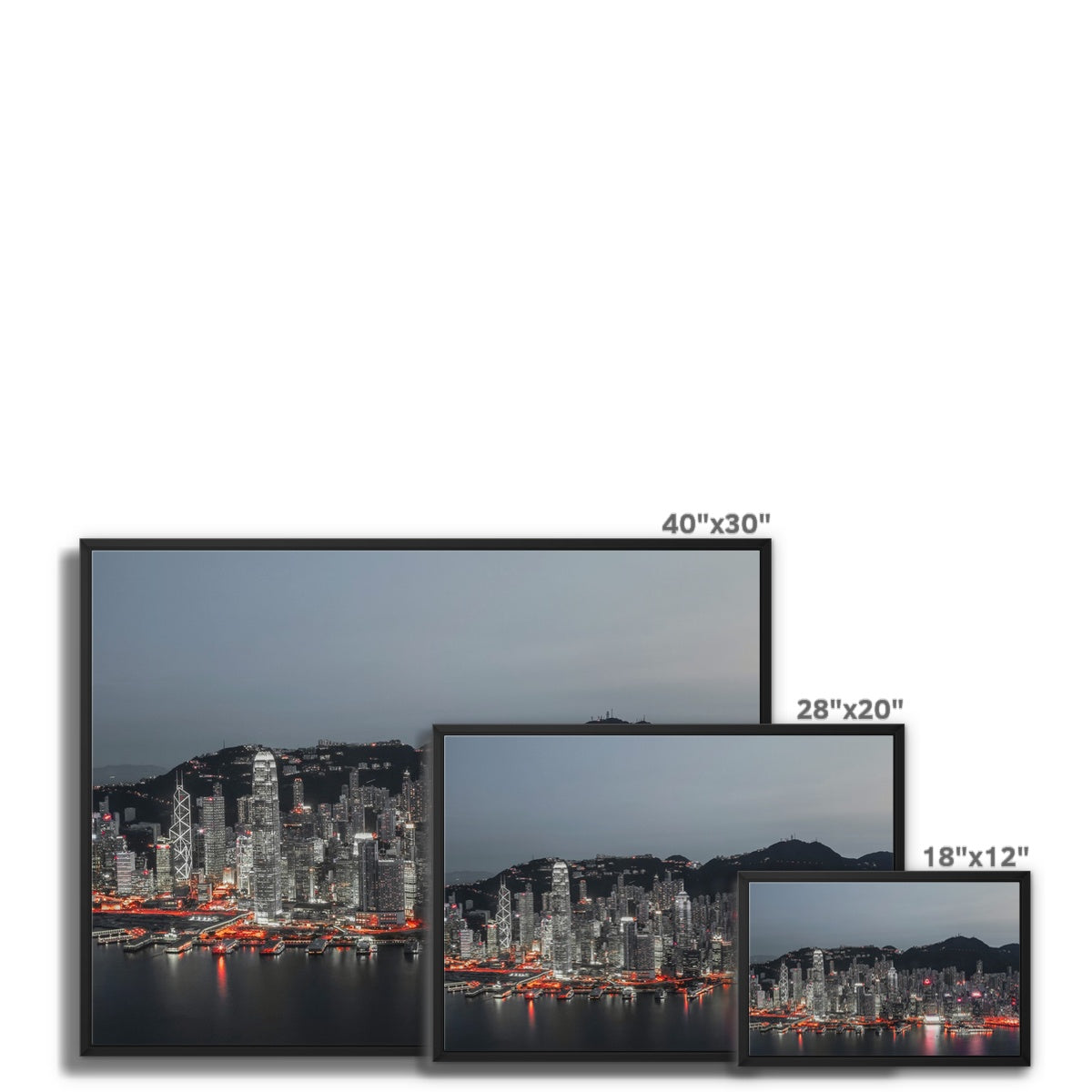 Fine Art Photography Print of Hong Kong I Victoria Harbour-Red Light I Cityscape & Skyline Wall Art