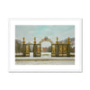 《The Gates of Winter Silence》-Warrington Golden Gates Framed & Mounted Print I England Wall Art Print