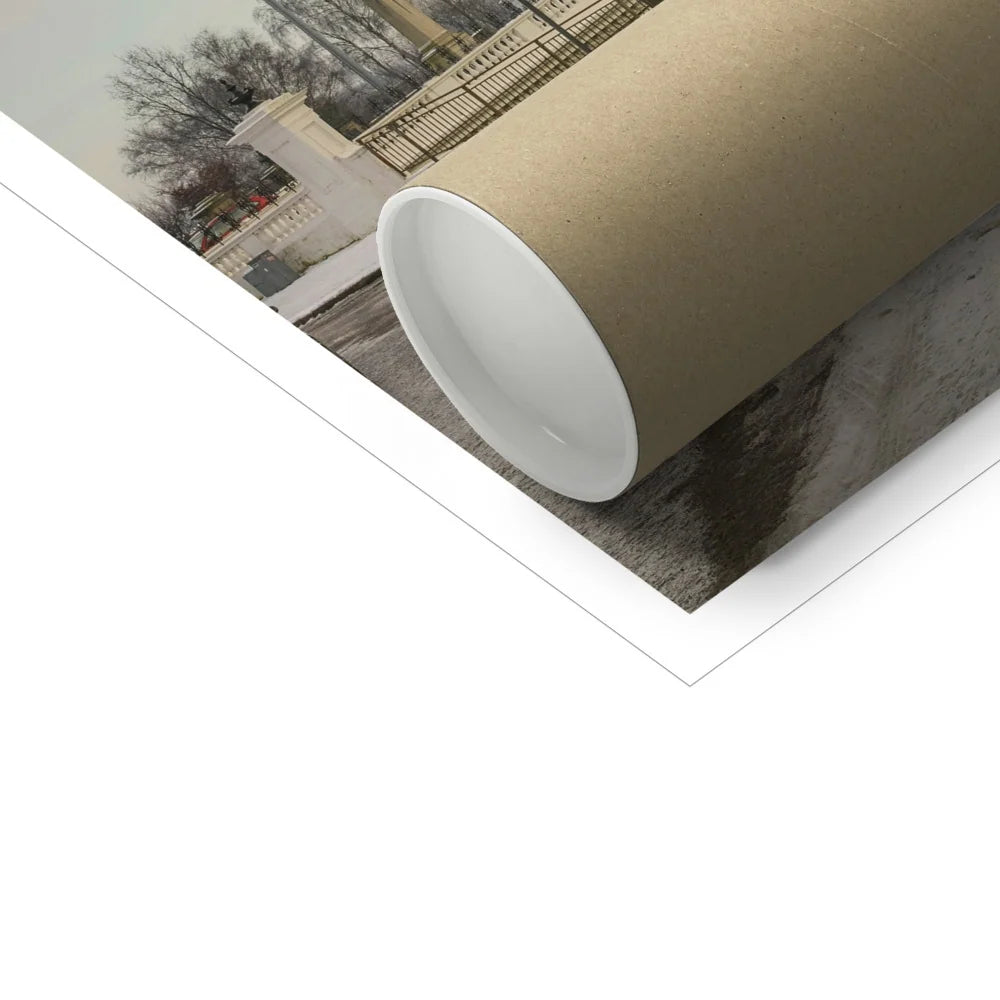 《Warrington’s Quiet Morning – K4 Telephone Box in Snow》Fine Art Photography Print,UK Photography Wall Art Print