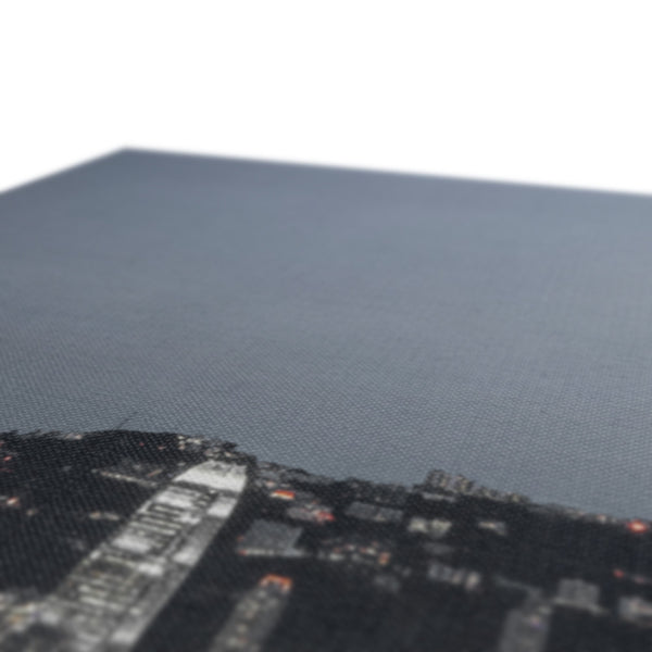 Hong Kong Fine Art Photography Canvas Print of Victoria Harbour-Red Light, Cityscape & Skyline Wall Art