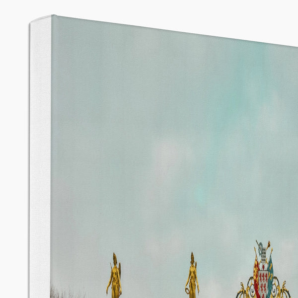 《The Gates of Winter Silence》-Warrington Golden Gates Canvas Print I England Fine Art , Wall Art Print