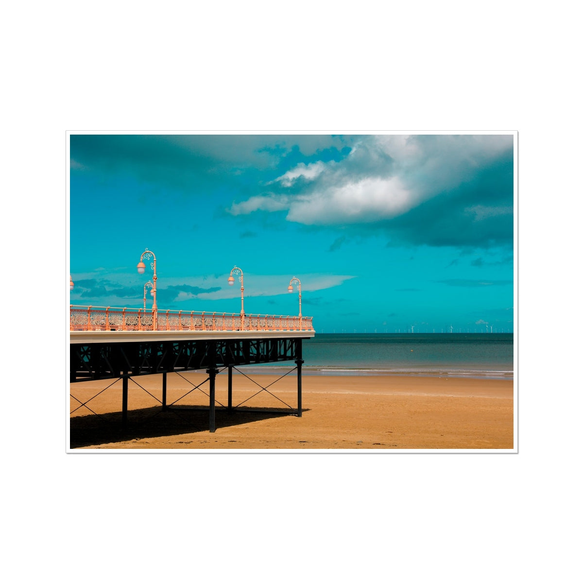 England photography art print, Victoria Pier, Colwyn Bay beach,North Wales Fine Art Print, Wall Art, Wall decor