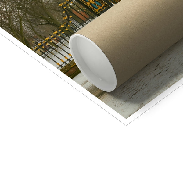 《The Gates of Winter Silence》- Warrington Golden Gates, Fine Art Print of England,Wall Art