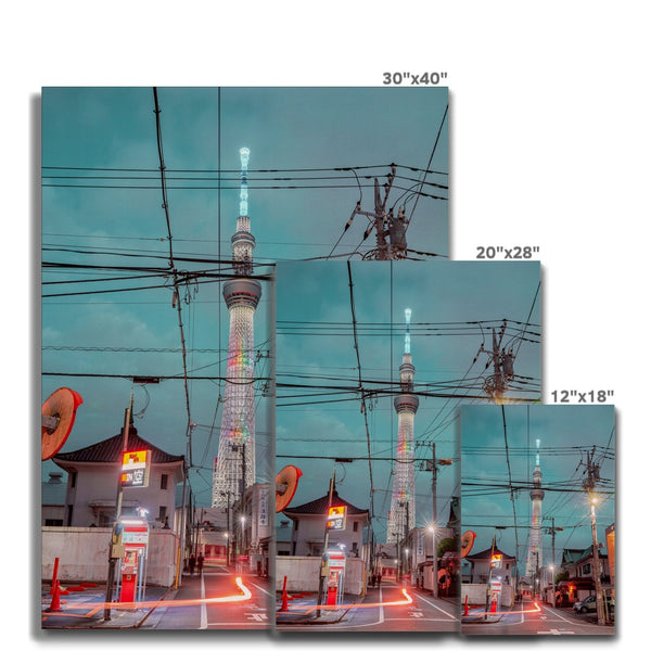 Skytree at night Canvas Print, Tokyo nightscape, Asakusa  Art Print I Japan Wall Art Print
