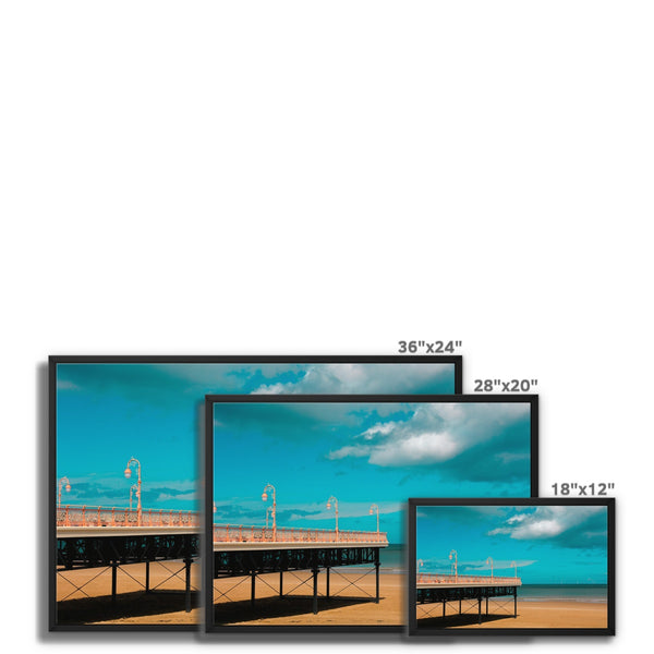 North Wales Photography Framed Canvas Print of Colwyn Bay’s Victoria Pier, UK Wall art