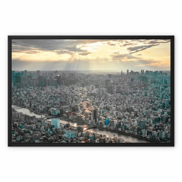 Japan Framed Canvas Photography print I Toyko view-Taitō 台東区 I Cityscape & Skyline Wall-Art