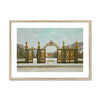 《The Gates of Winter Silence》-Warrington Golden Gates Framed & Mounted Print I England Wall Art Print