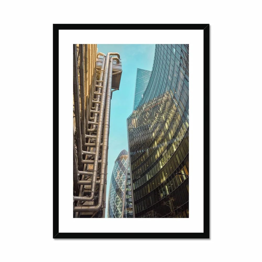London Framed & Mounted Art Print, The Futuristic Gherkin Photo wall art Print of UK