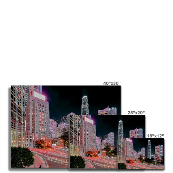 Hong Kong Photography Canvas Print I Bank Street Central HK I Cityscape & Night City Wall Art