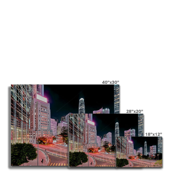 Hong Kong Photography Canvas Print I Bank Street Central HK I Cityscape & Night City Wall Art