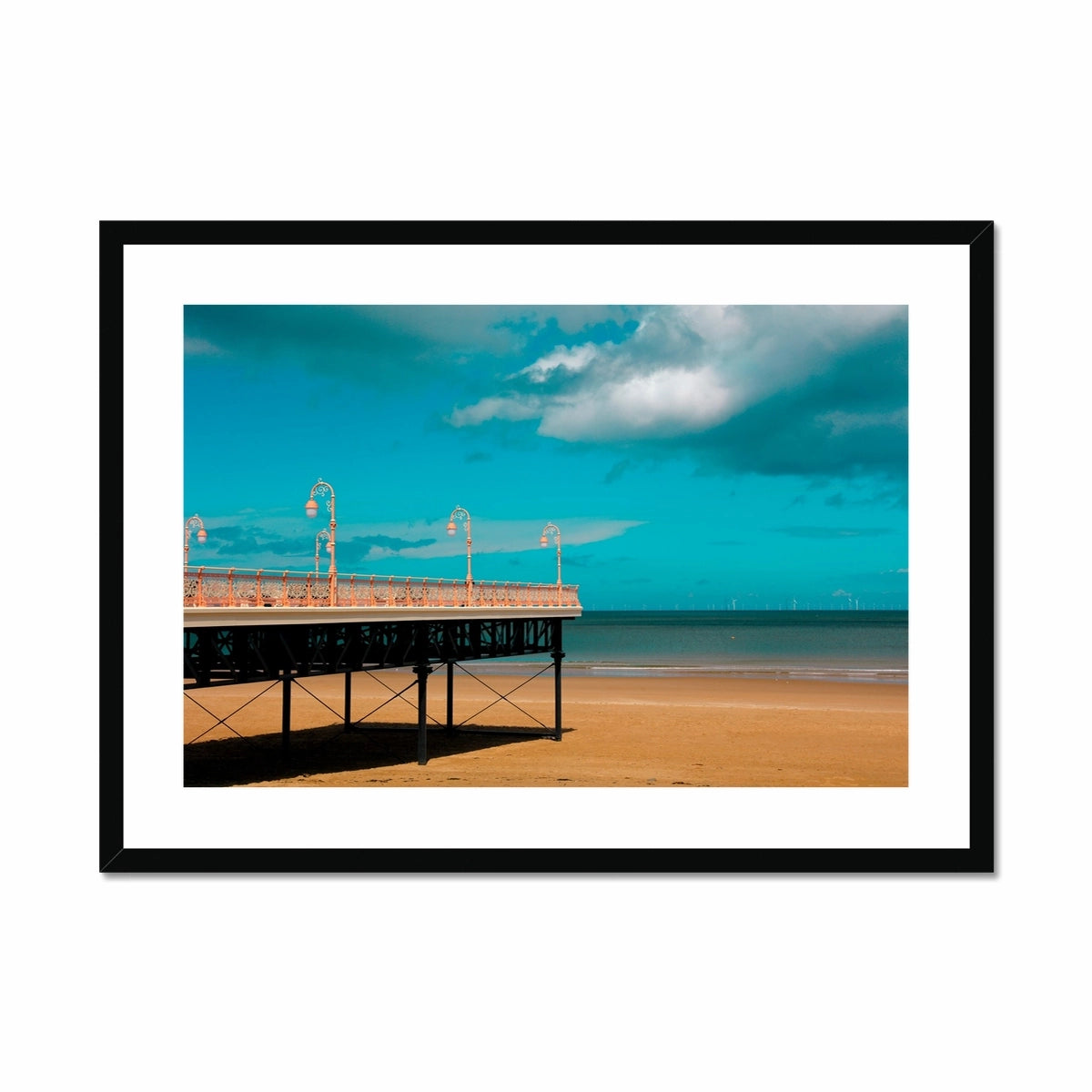 North Wales Framed Art Print of Colwyn Bay’s Victoria Pier Wall Art Print , UK Wall decor