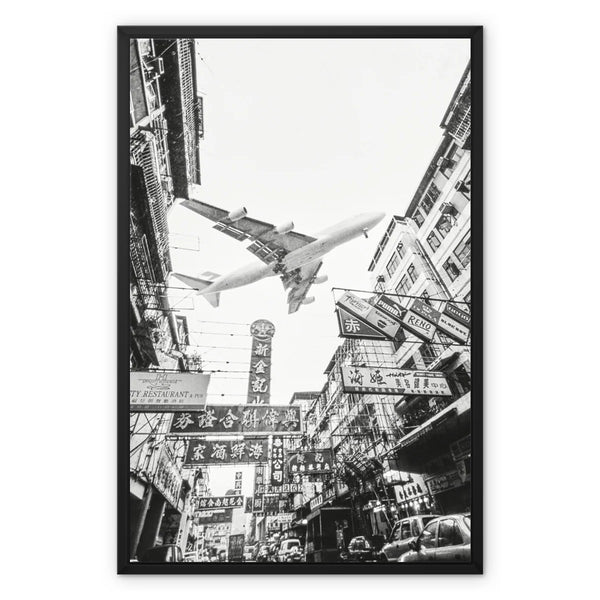 Old Hong Kong Kai Tak Airport 1997 Framed Canvas