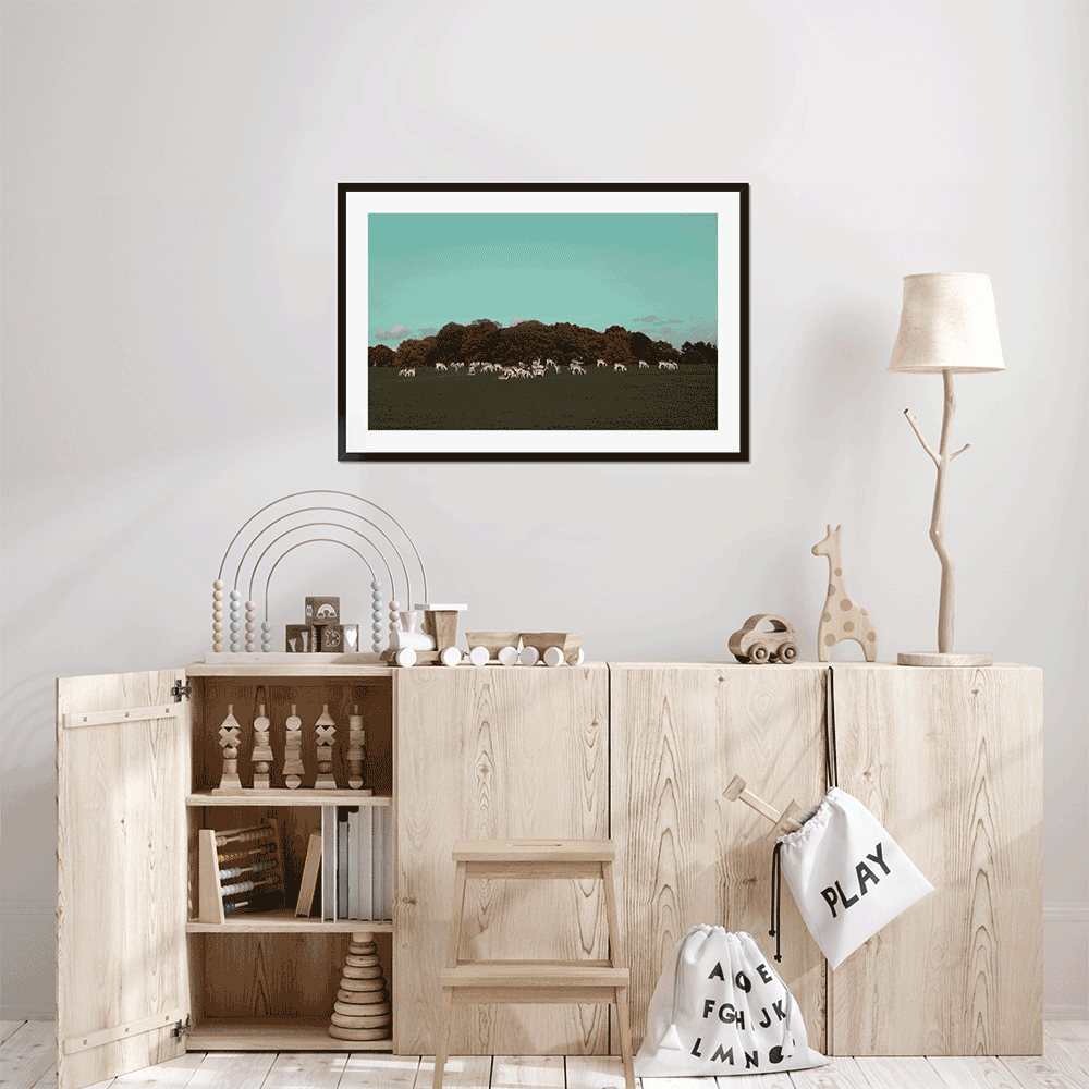 Tatton Park Deer Framed Art Print,Nature Wall Art Print UK