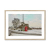 Warrington Framed Art Print I K4 kiosk in winter-telephone box I art Vintage UK Wall Art Print