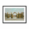 《The Gates of Winter Silence》-Warrington Golden Gates Framed & Mounted Print I England Wall Art Print