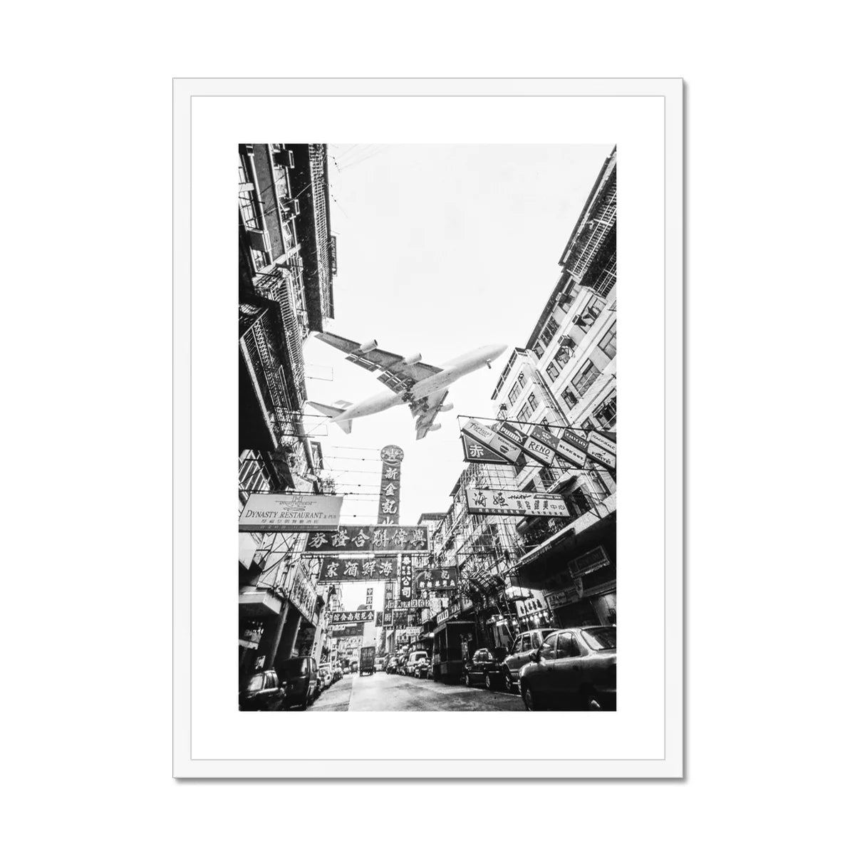 Hong Kong Framed & Mounted Print Old  Kai Tak Airport 1997