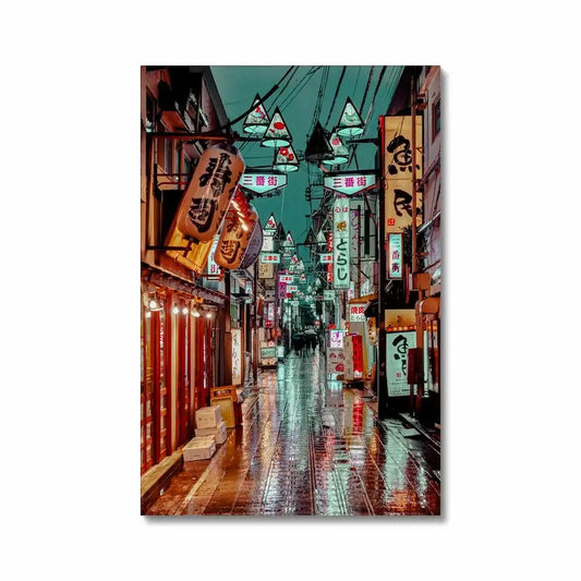 Photography Canvas Print I Third Street, Night City Nakano Tokyo, Japan wall art
