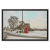《Warrington’s Quiet Morning – K4 Telephone Box in Snow》 Framed Canvas Photography Art Print ,UK Wall Art