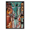 Framed Canvas I Third Street, Night City Nakano Tokyo, Japan wall art