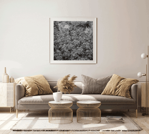 September Okinawa -Japan Landscape Wall Art, Black And White Photography Art Print