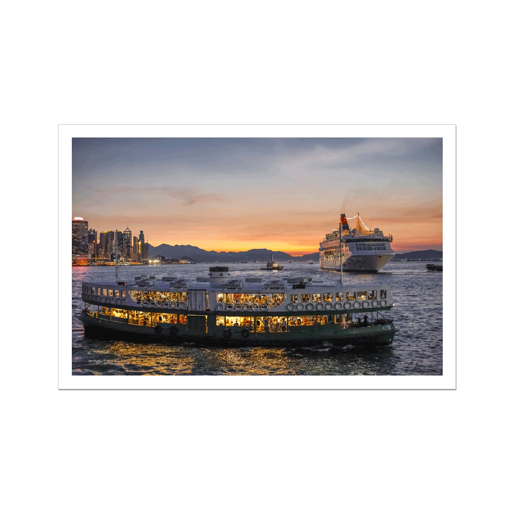 Hong Kong Photography Print I Star Ferry Skyline & Victoria Harbour Wall Art - ManChingKC Photography