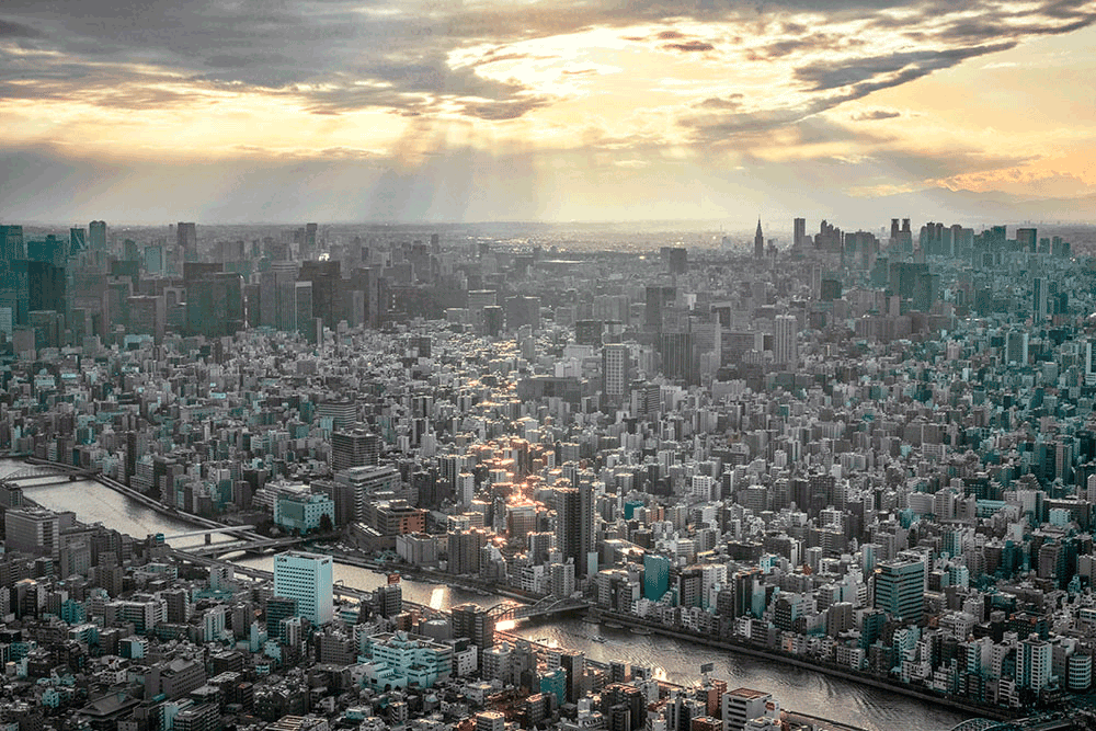 Japan Framed & Mounted Photography print I  Toyko view-Taitō 台東区 I Cityscape & Skyline Wall-Art