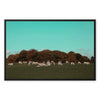 Return of the Deer Herd I Photography Framed Canvas Art Print of UK I Skyline Wall Art Print