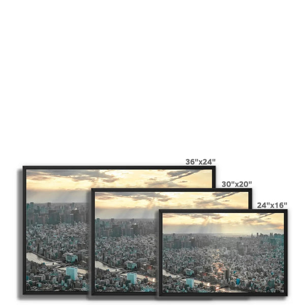 Japan Framed Canvas Photography print I Toyko view-Taitō 台東区 I Cityscape & Skyline Wall-Art