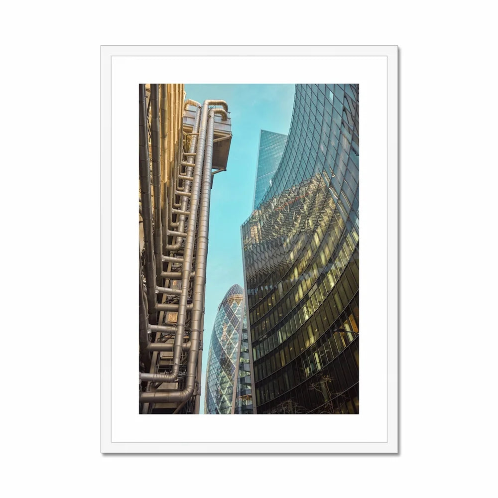 London Framed & Mounted Art Print, The Futuristic Gherkin Photo wall art Print of UK