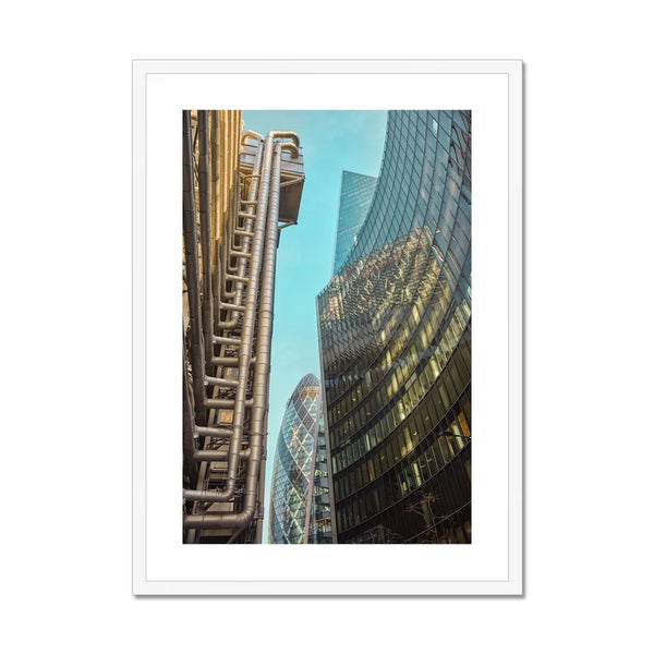 London Framed & Mounted Art Print, The Futuristic Gherkin Photo wall art Print of UK