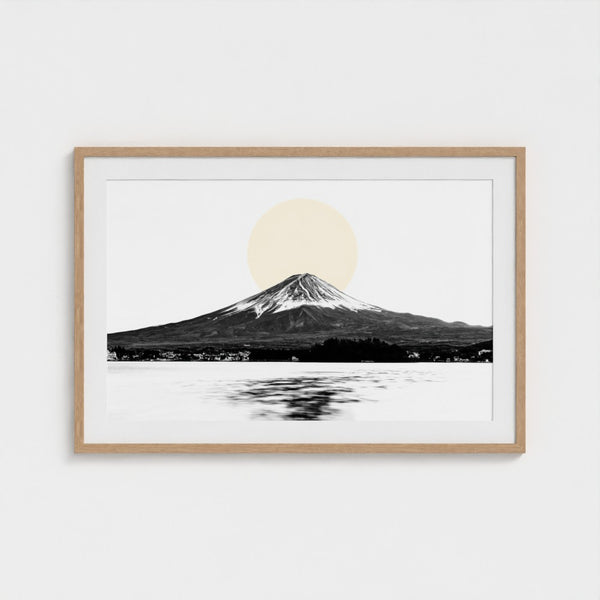 Golden Sunrise Mount Fuji | Zen Japanese Landscape Photography Art Print