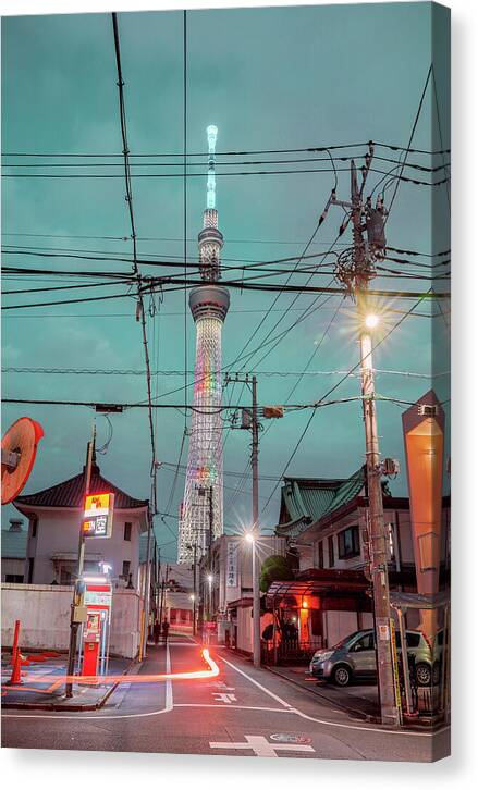 Skytree At Night, Asakusa ,Japan Wall Art - Canvas Print