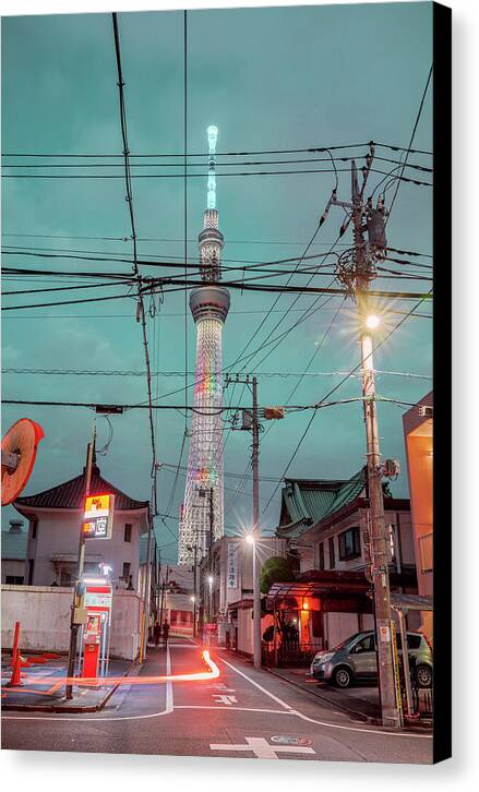 Skytree At Night, Asakusa ,Japan Wall Art - Canvas Print