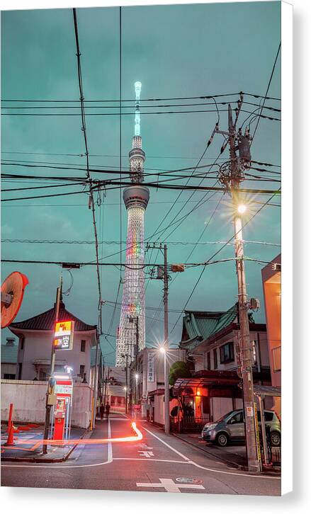 Skytree At Night, Asakusa ,Japan Wall Art - Canvas Print