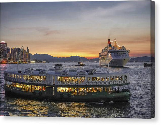 Star Ferry,Victoria Harbour,Hong Kong   - Canvas Print