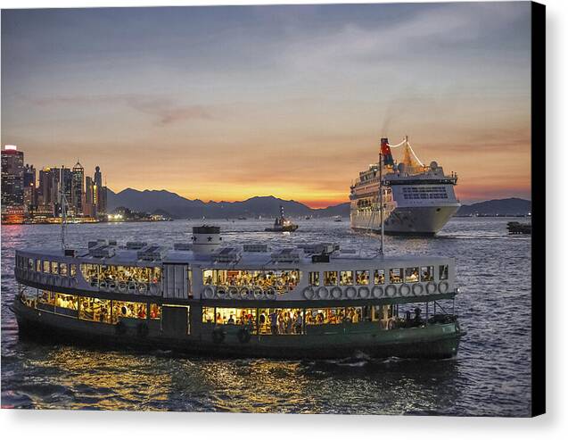 Star Ferry,Victoria Harbour,Hong Kong   - Canvas Print