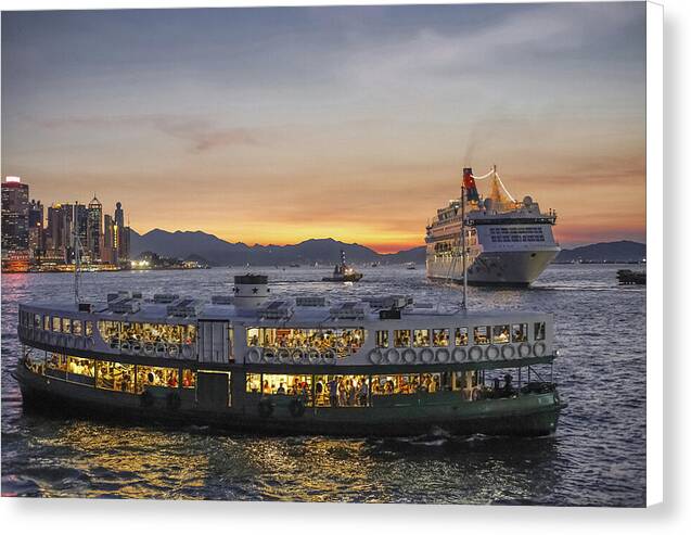 Star Ferry,Victoria Harbour,Hong Kong   - Canvas Print