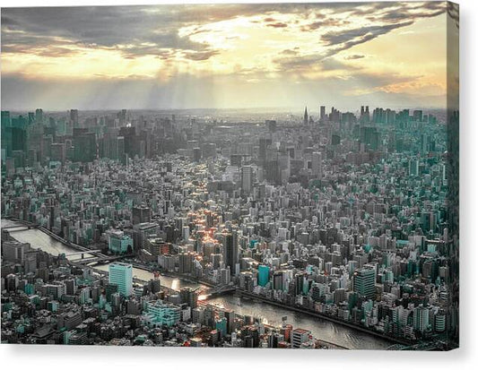 Japan Photography print, Toyko view-Taitō 台東区,Cityscape & Skyline Wall-Art Canvas Print