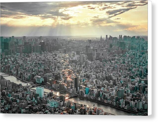 Japan Photography print, Toyko view-Taitō 台東区,Cityscape & Skyline Wall-Art Canvas Print