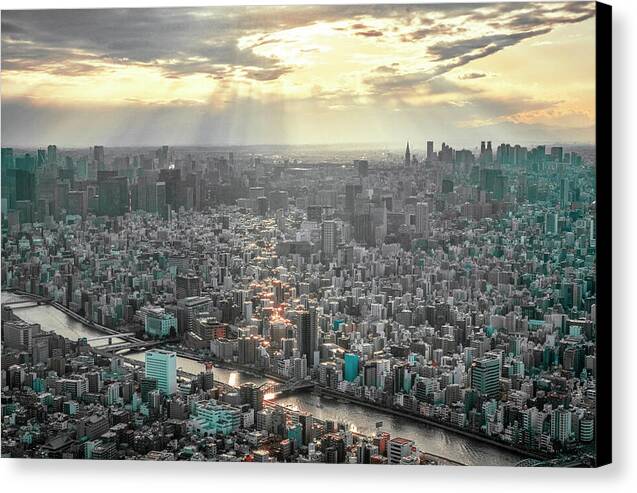 Japan Photography print, Toyko view-Taitō 台東区,Cityscape & Skyline Wall-Art Canvas Print