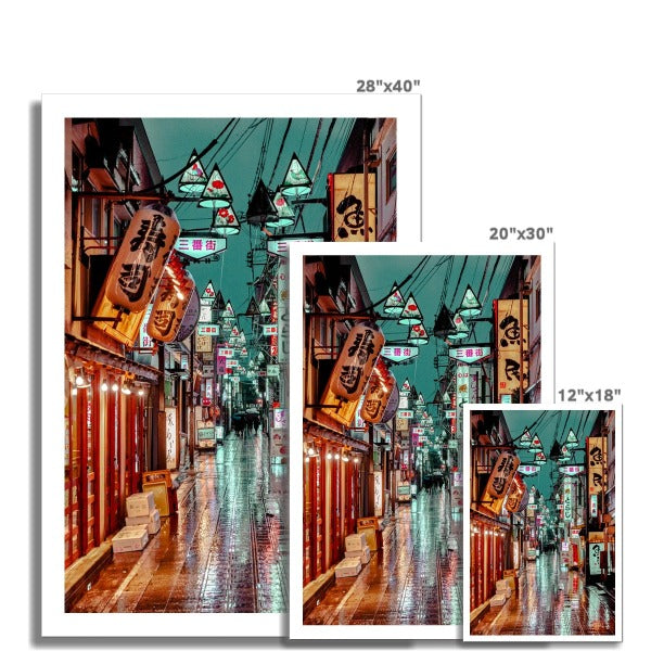 Third Street Nakano,Tokyo ,Cityscape,Night City Wall-Art Print,Photography Print of Japan
